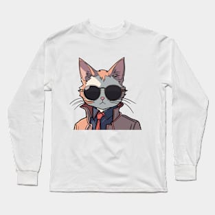 Detective Cat Long Sleeve T-Shirt